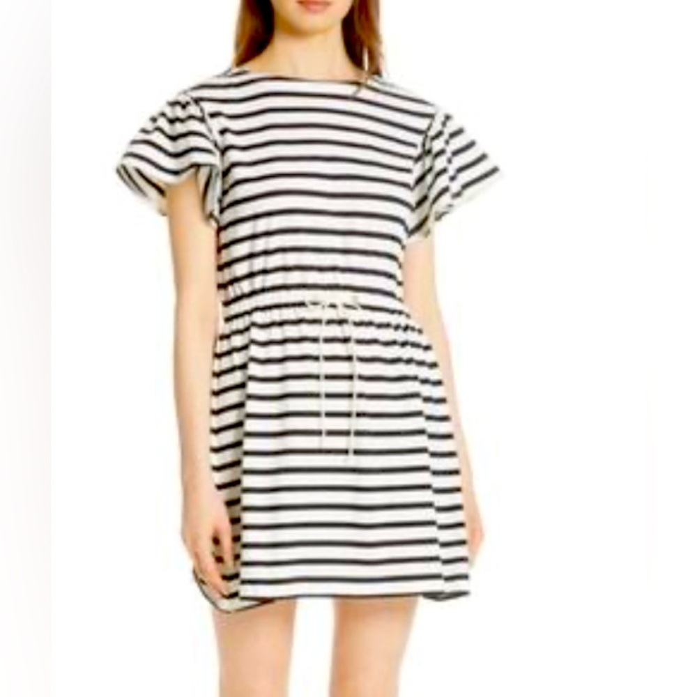 Kate Spade Black and White Striped Dress - S black white striped , all cotton